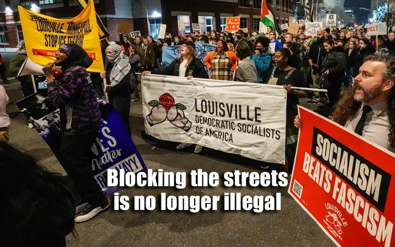 protesting